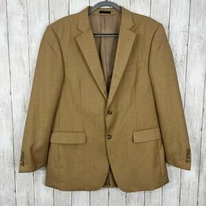Andrew Fezza 2 Button Light Brown Tan Basic Suit Blazer Sports Coat 42R